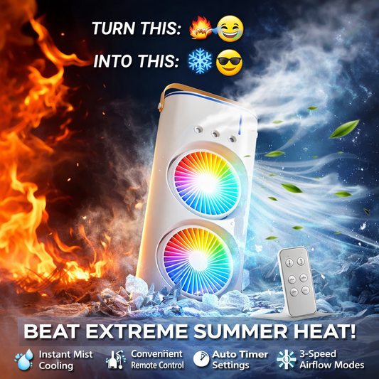 Ozylon™ Premium Mini AC Cooler Fan with Remote, Timer & Spray Cooling System