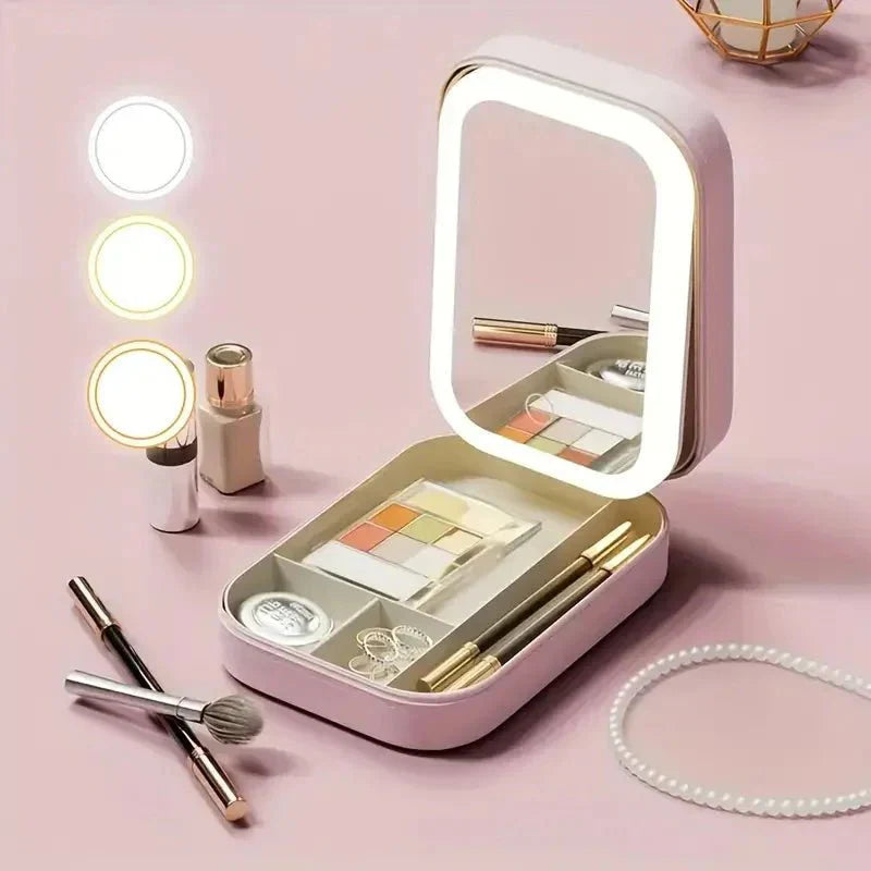 Makeup Organizer Bag with Led Mirror™