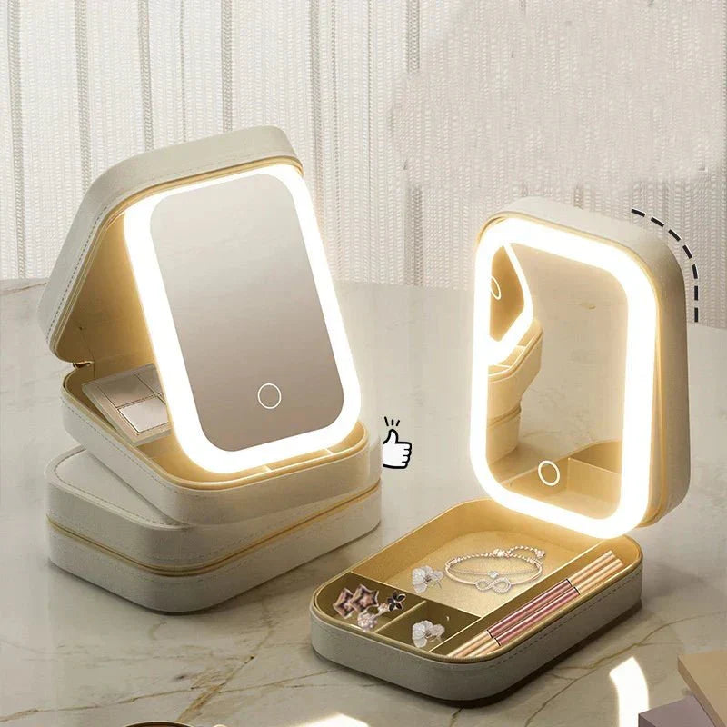 Makeup Organizer Bag with Led Mirror™