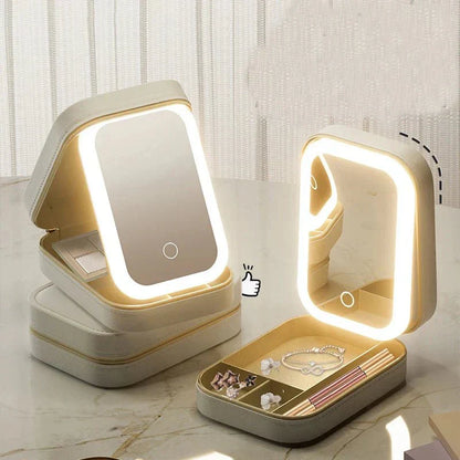 Makeup Organizer Bag with Led Mirror™